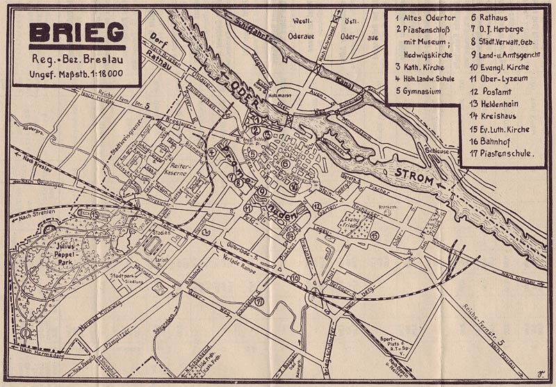 Brieg Stadtplan