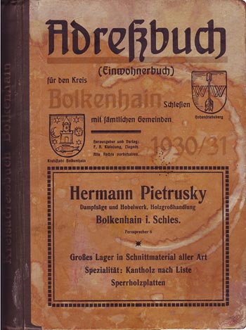 Adressbuch 1930