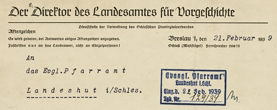 Breslau Landesamt für Vorgeschichte