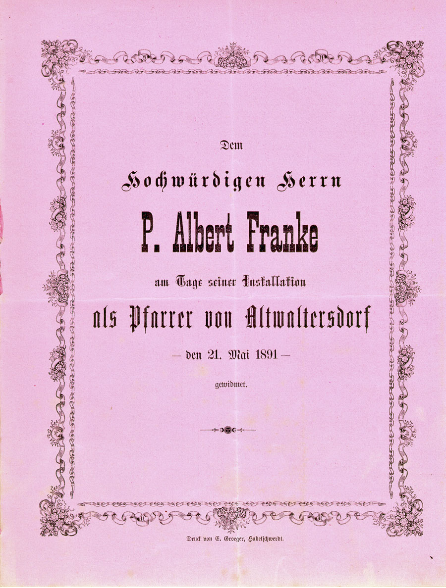 Gedicht Adalbert Franke 1