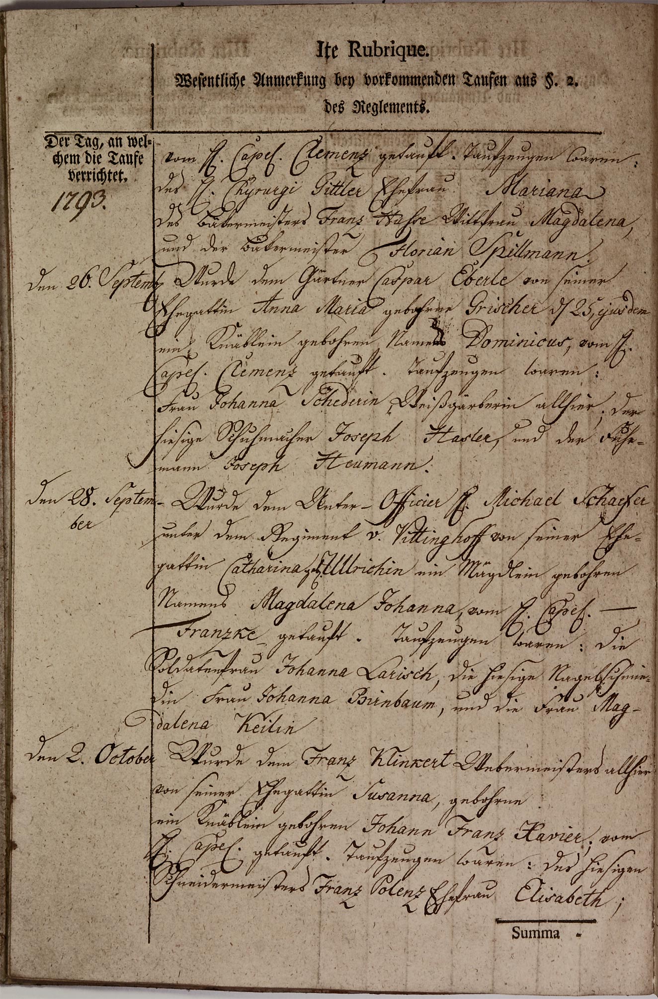 Kirchenbuch 1793 Seite 9