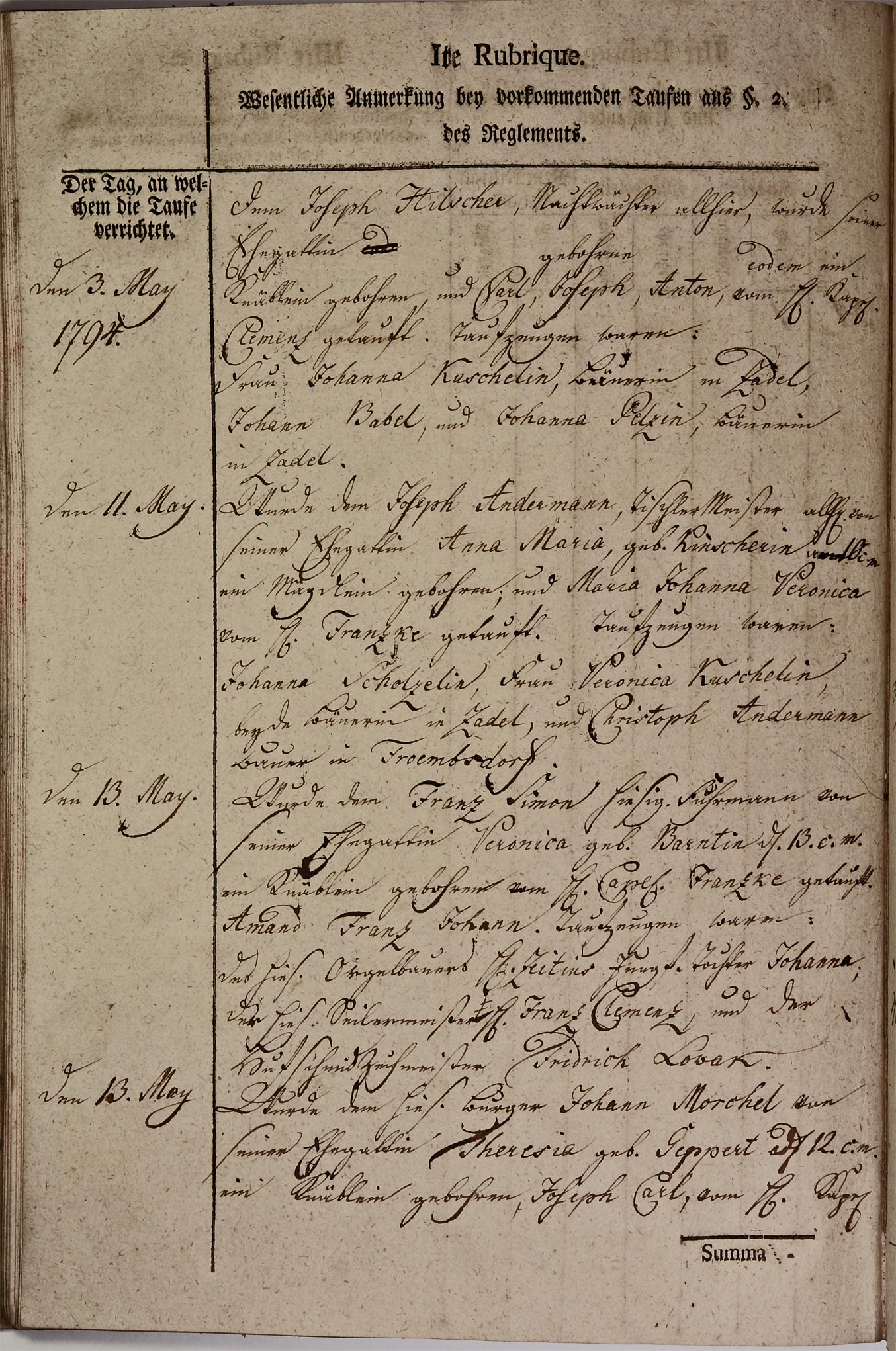 Kirchenbuch 1793 Seite 28