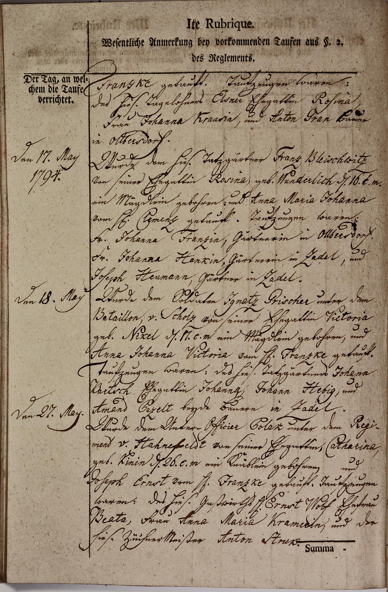Kirchenbuch 1793 Seite 29