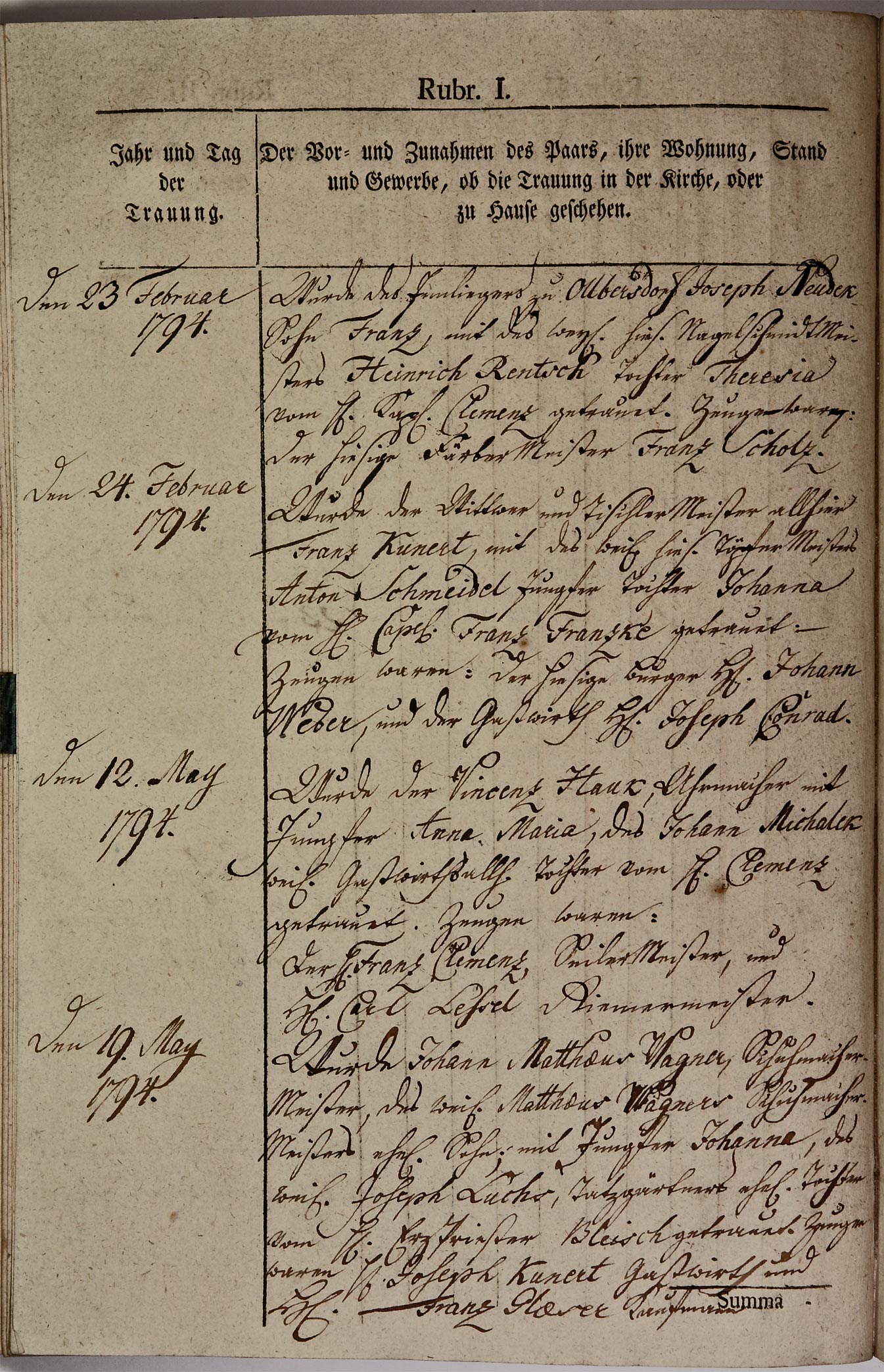 Kirchenbuch 1793 Seite 56