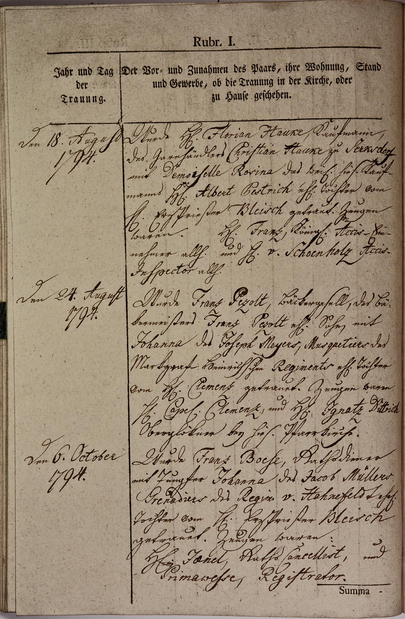 Kirchenbuch 1793 Seite 58