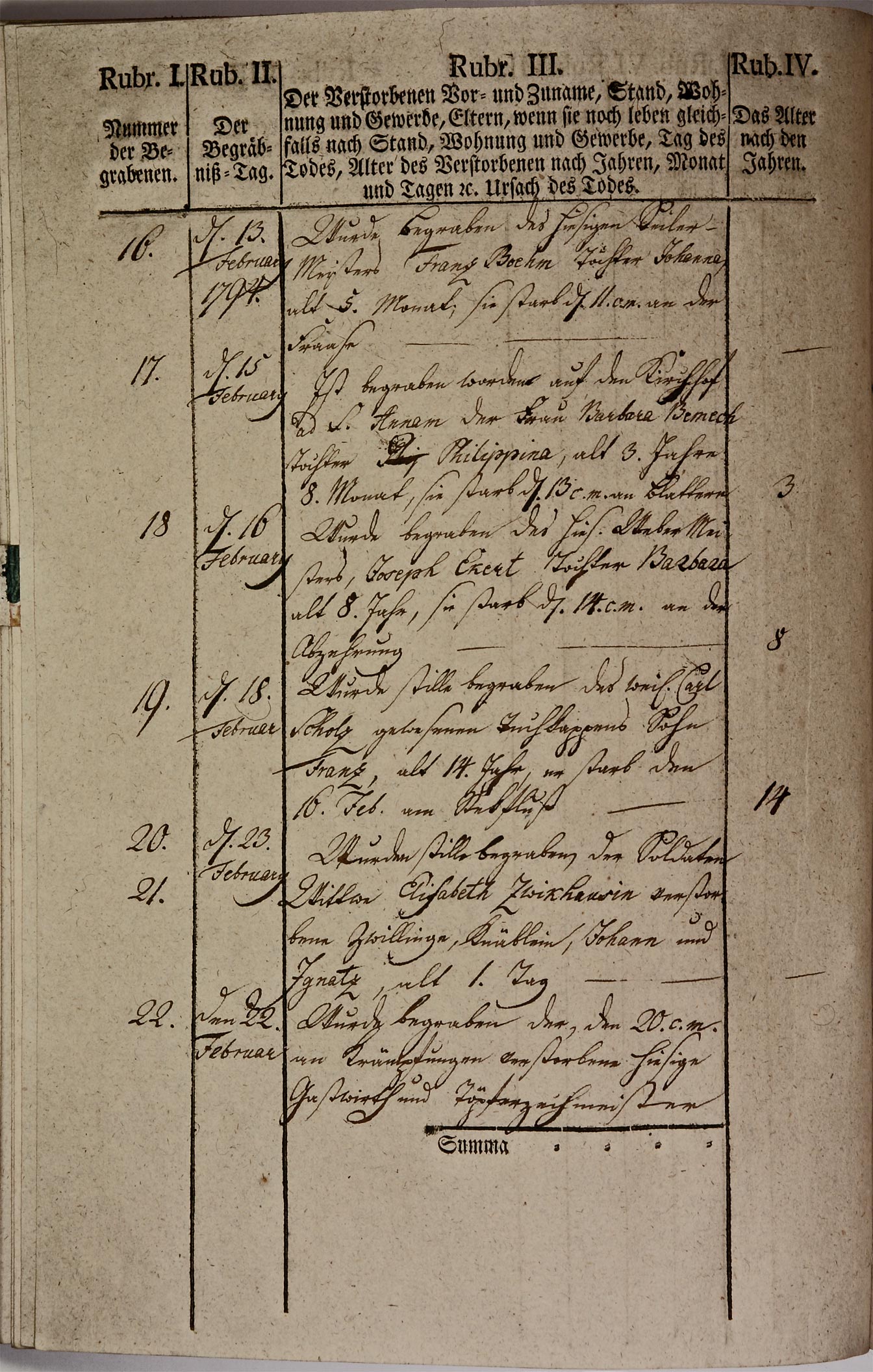 Kirchenbuch 1793 Seite 70